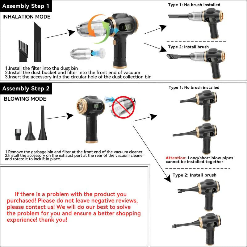 Belibuy 6-In-1 Portable Vacuum